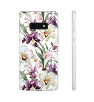 Étui de téléphone flexible orchidée lilas 