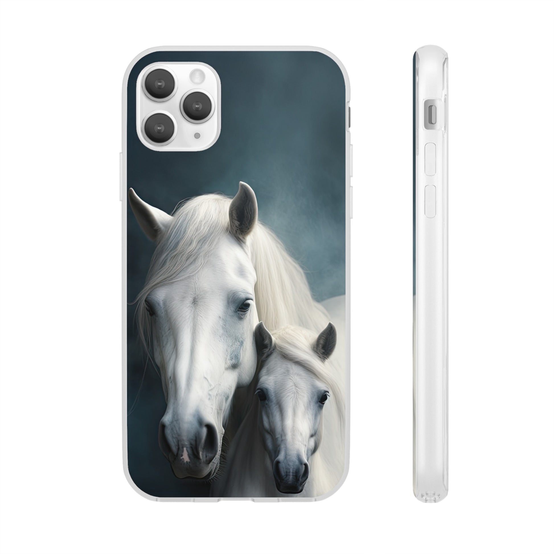 Flexible White Horse Phone Case