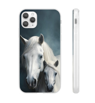 Flexible White Horse Phone Case