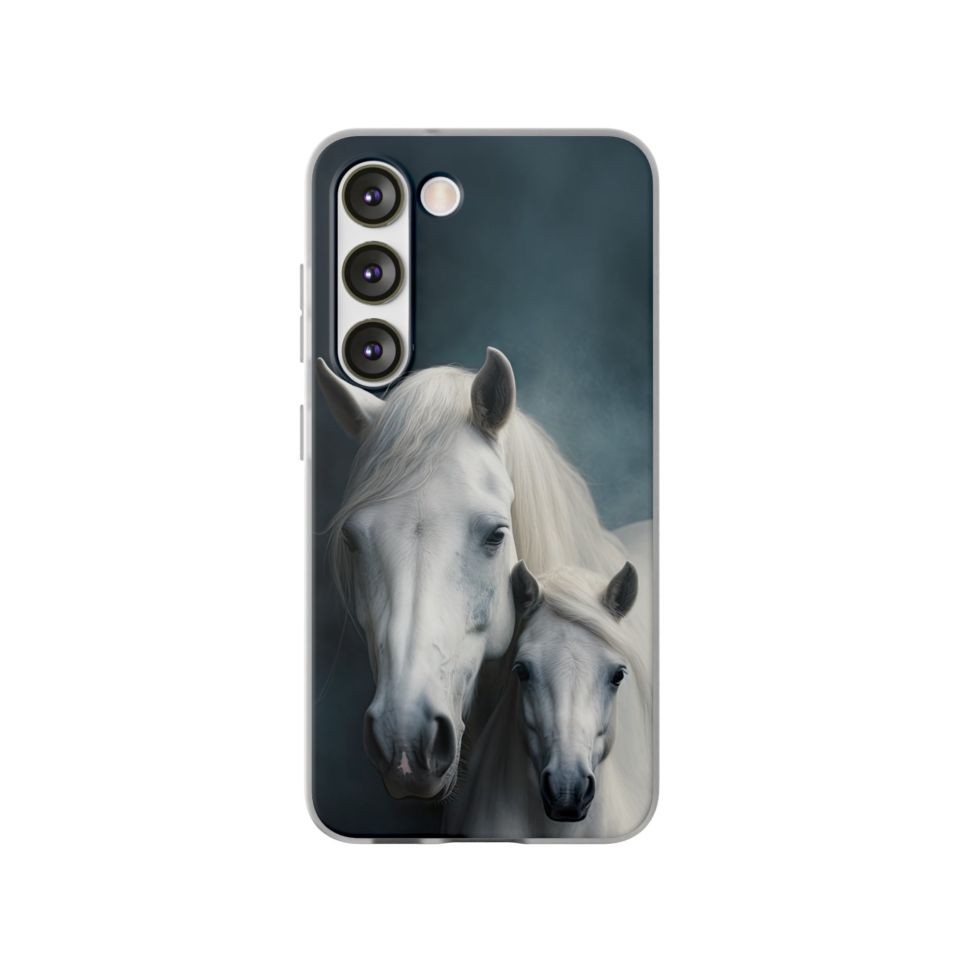 Flexible White Horse Phone Case