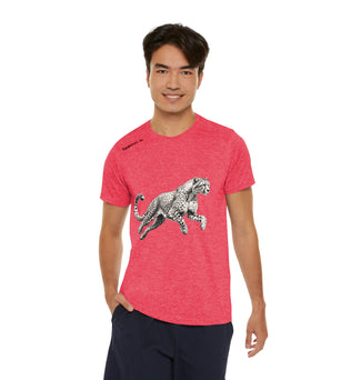 Men's Sports T-shirt with Running Cheetah