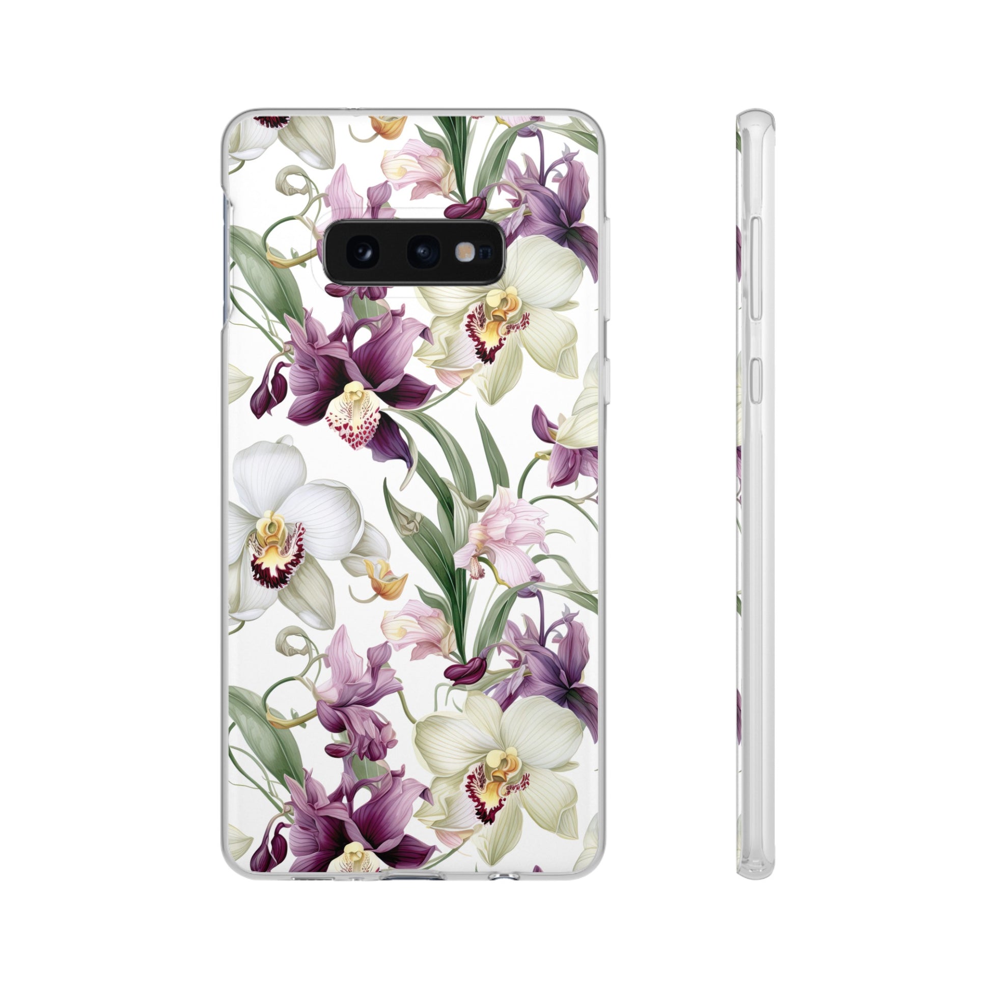 Étui de téléphone flexible orchidée lilas 