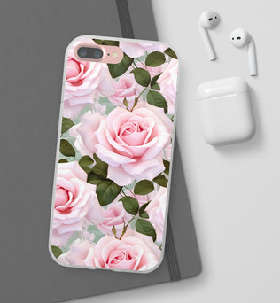 Flexible Pink Rose Phone Case