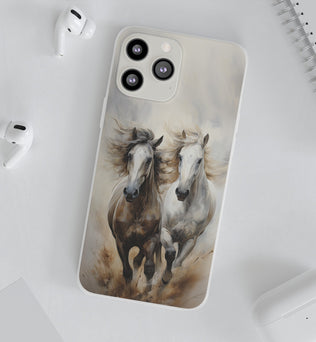 Flexible Horse-Themed Phone Case 