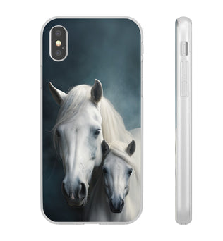 Flexible White Horse Phone Case