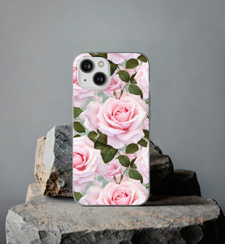 Flexible Pink Rose Phone Case