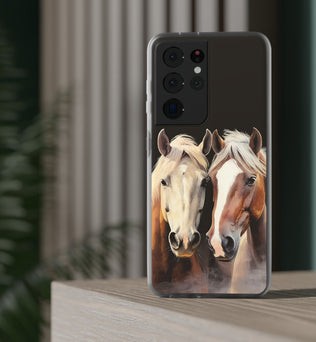 Étui de téléphone flexible pour chevaux « Compagnons fiables »