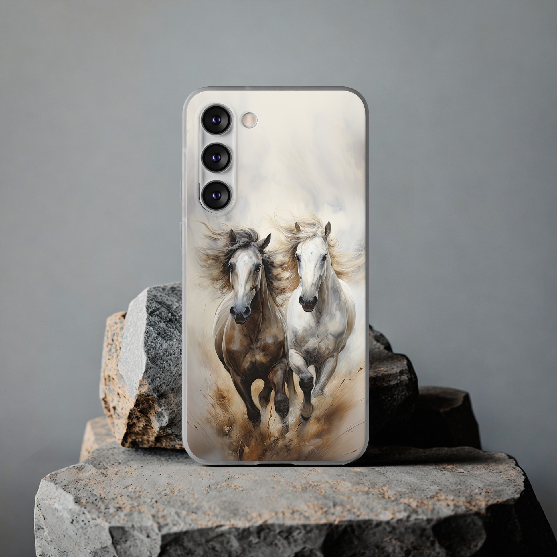 Flexible Horse-Themed Phone Case "Champions Unleashed"