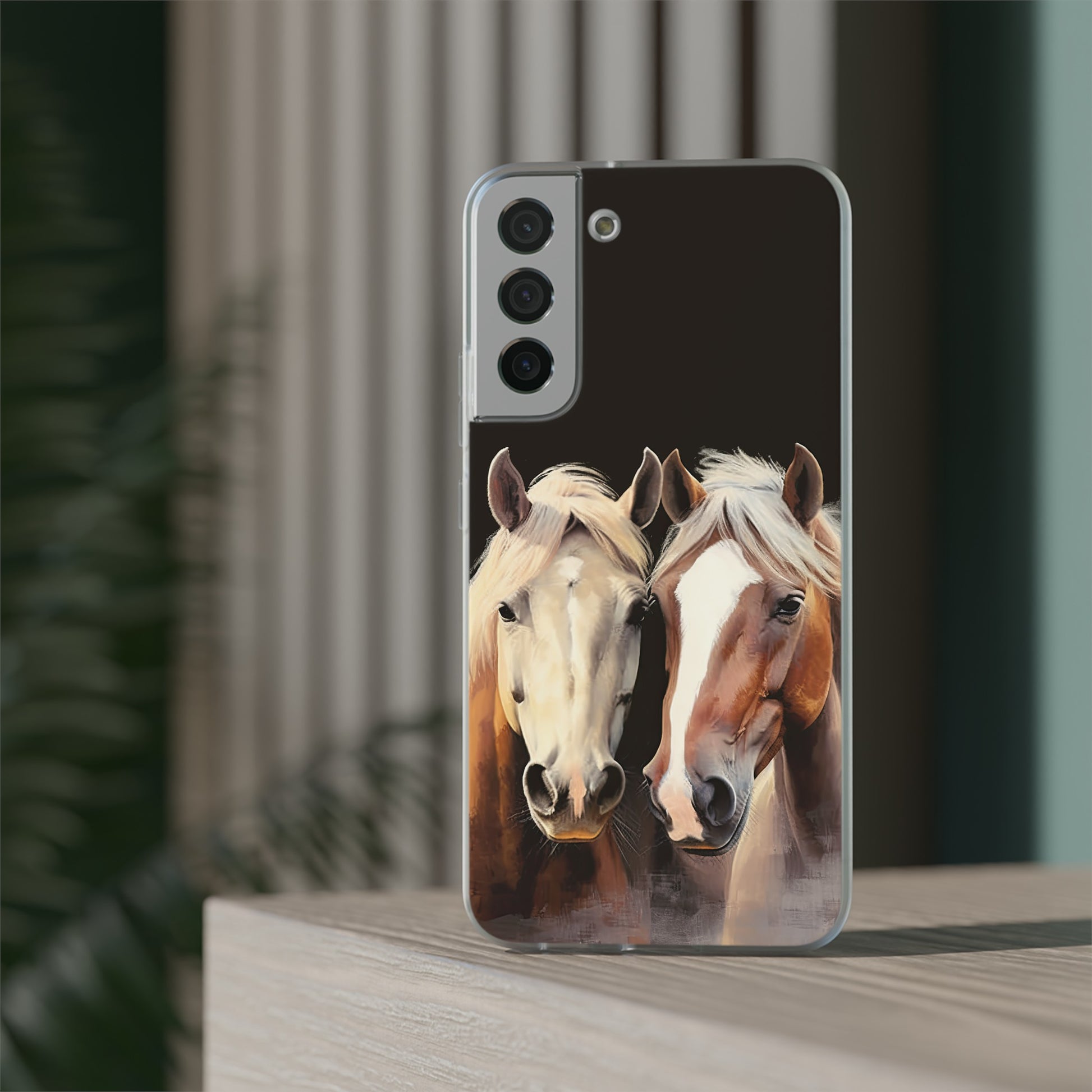 Étui de téléphone flexible pour chevaux « Compagnons fiables »