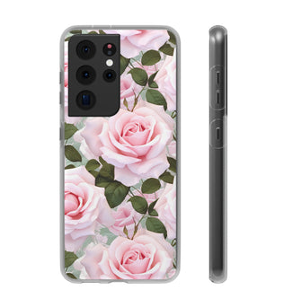 Flexible Pink Rose Phone Case