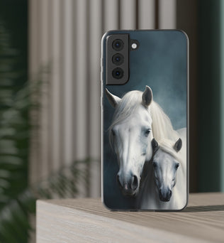 Flexible White Horse Phone Case