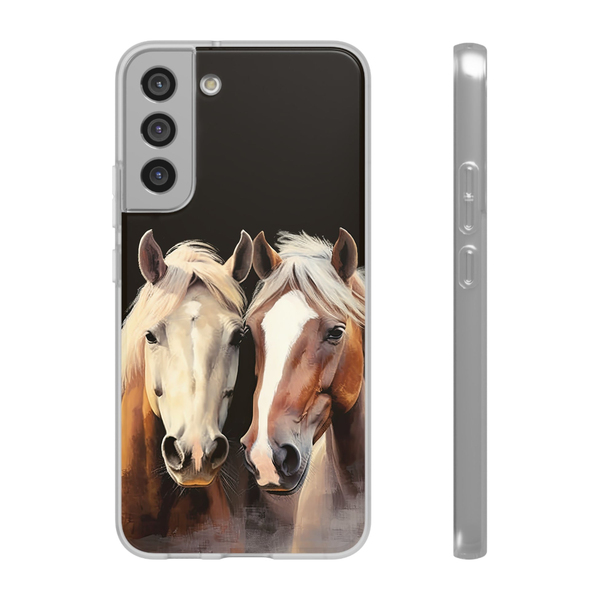 Étui de téléphone flexible pour chevaux « Compagnons fiables »