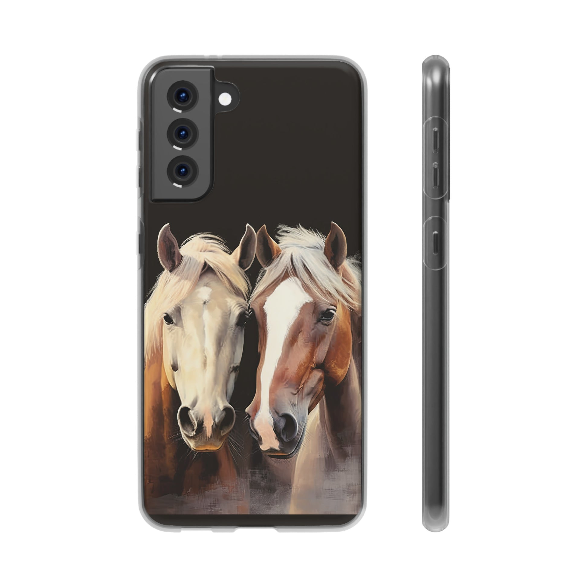 Étui de téléphone flexible pour chevaux « Compagnons fiables »