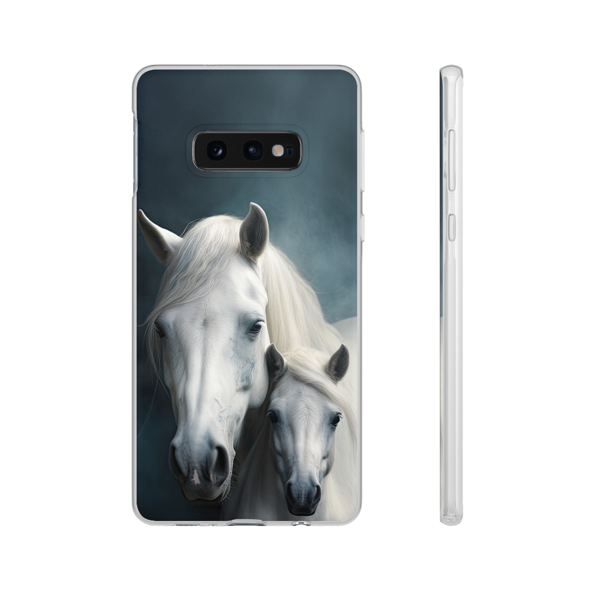 Étui de téléphone flexible cheval blanc 