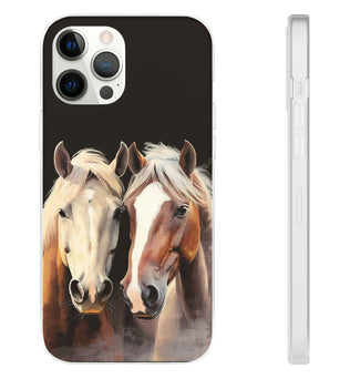 Étui de téléphone flexible pour chevaux « Compagnons fiables »