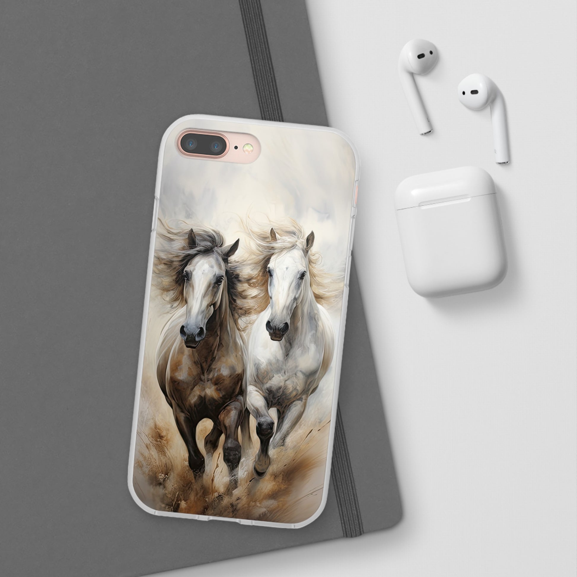 Flexible Horse-Themed Phone Case "Champions Unleashed"