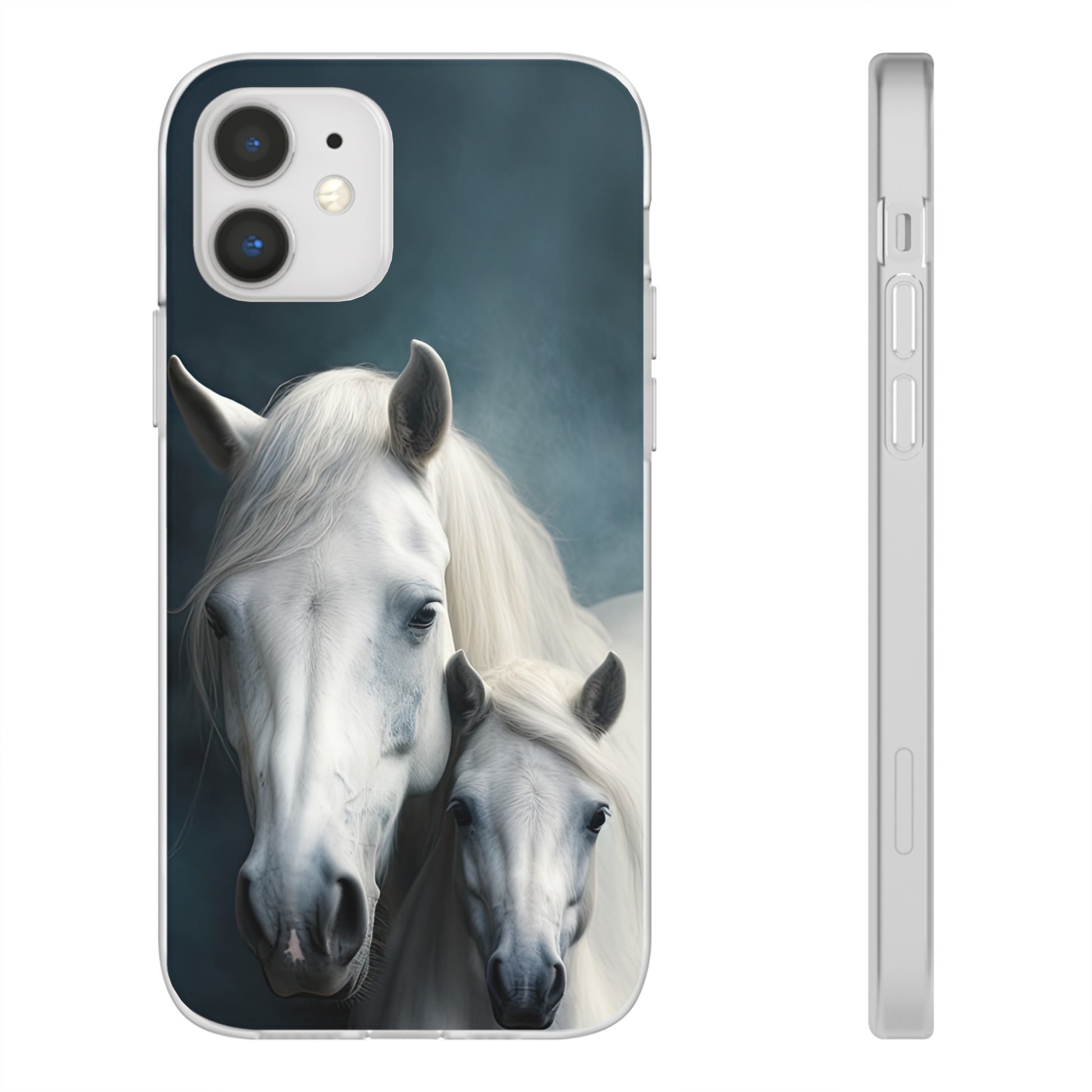 Flexible White Horse Phone Case