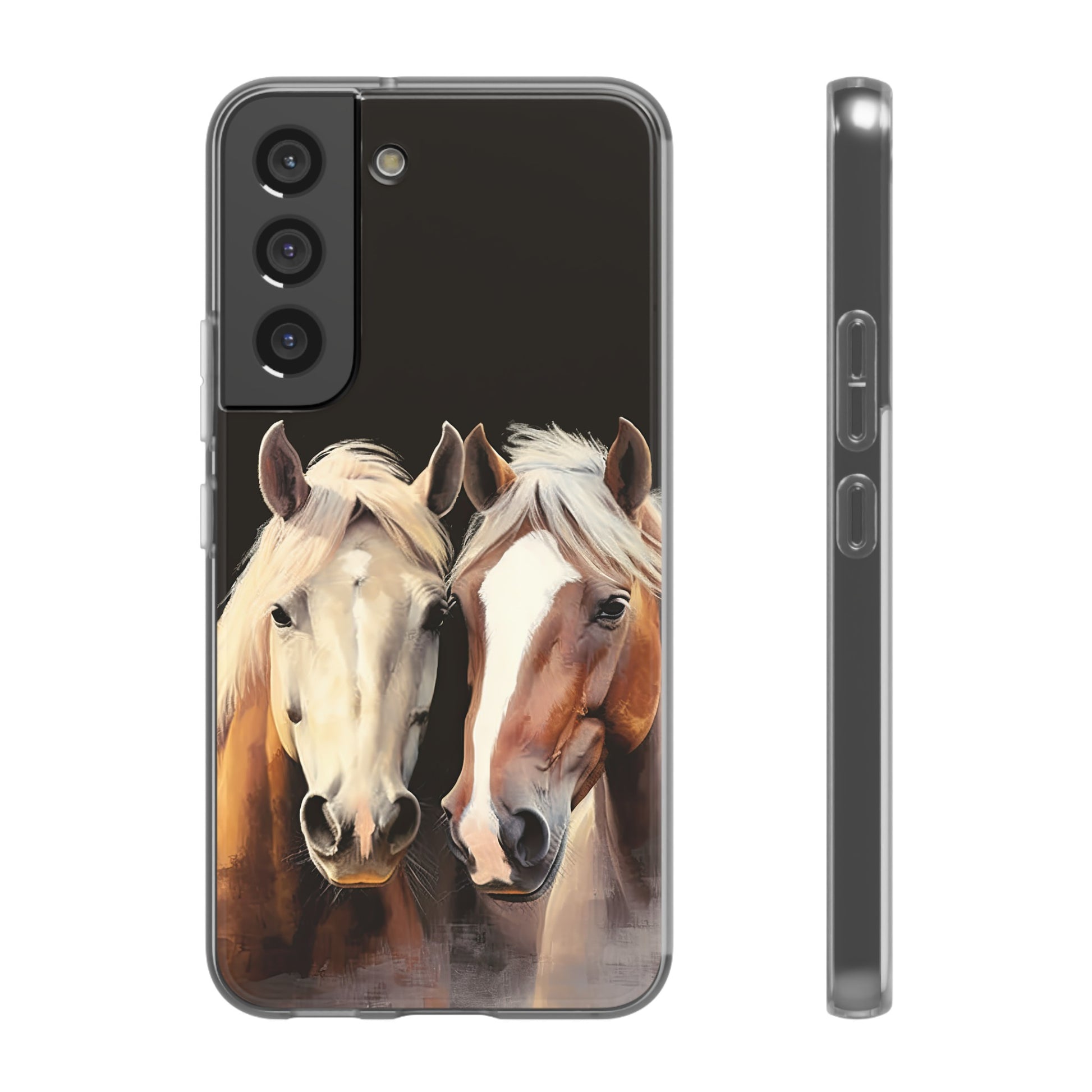 Étui de téléphone flexible pour chevaux « Compagnons fiables »