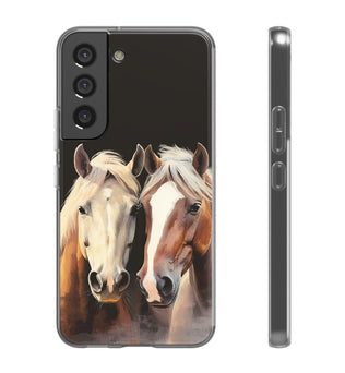 Étui de téléphone flexible pour chevaux « Compagnons fiables »