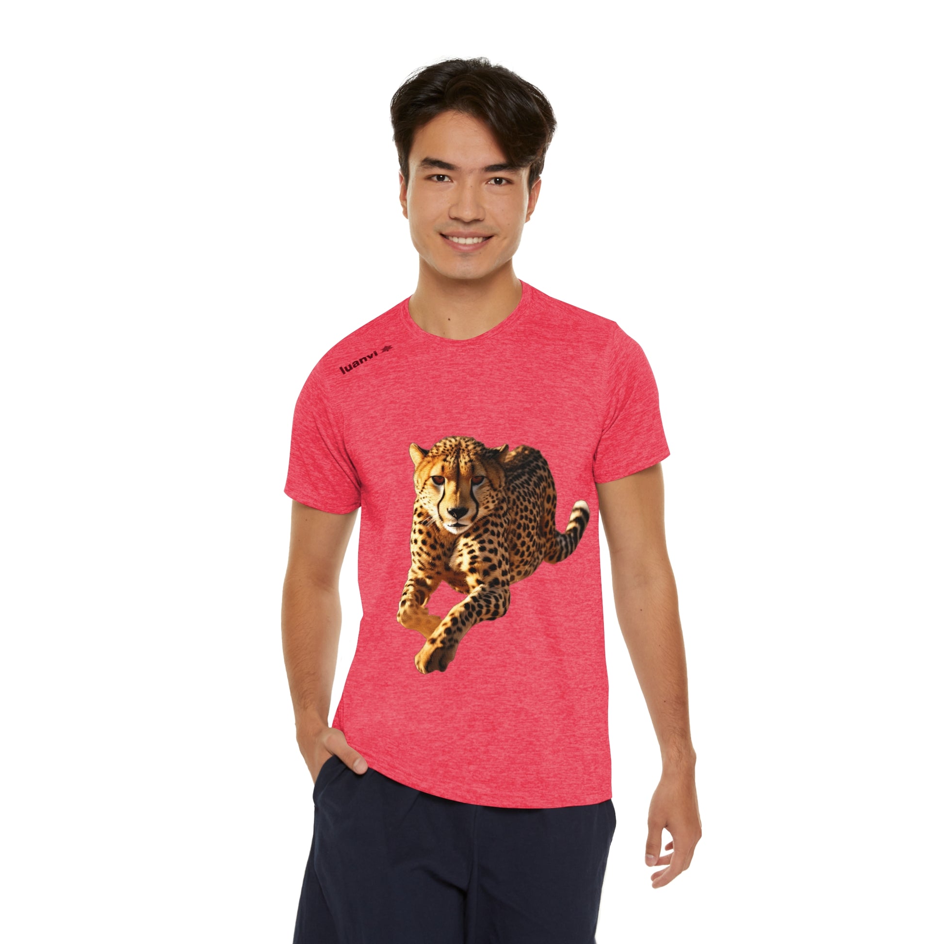 Men's Sports T-shirt with Cheetah Print