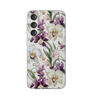 Étui de téléphone flexible orchidée lilas 