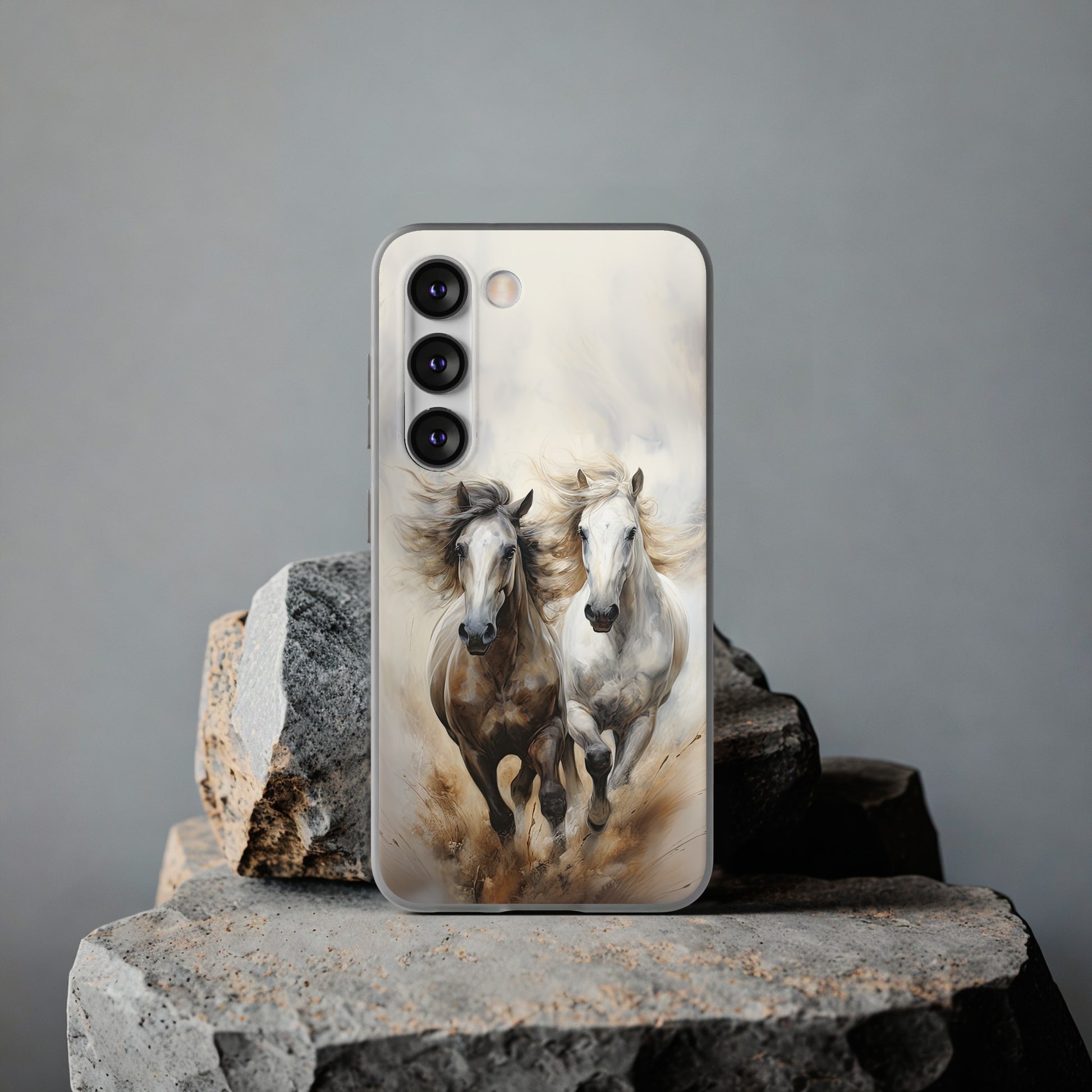 Flexible Horse-Themed Phone Case "Champions Unleashed"