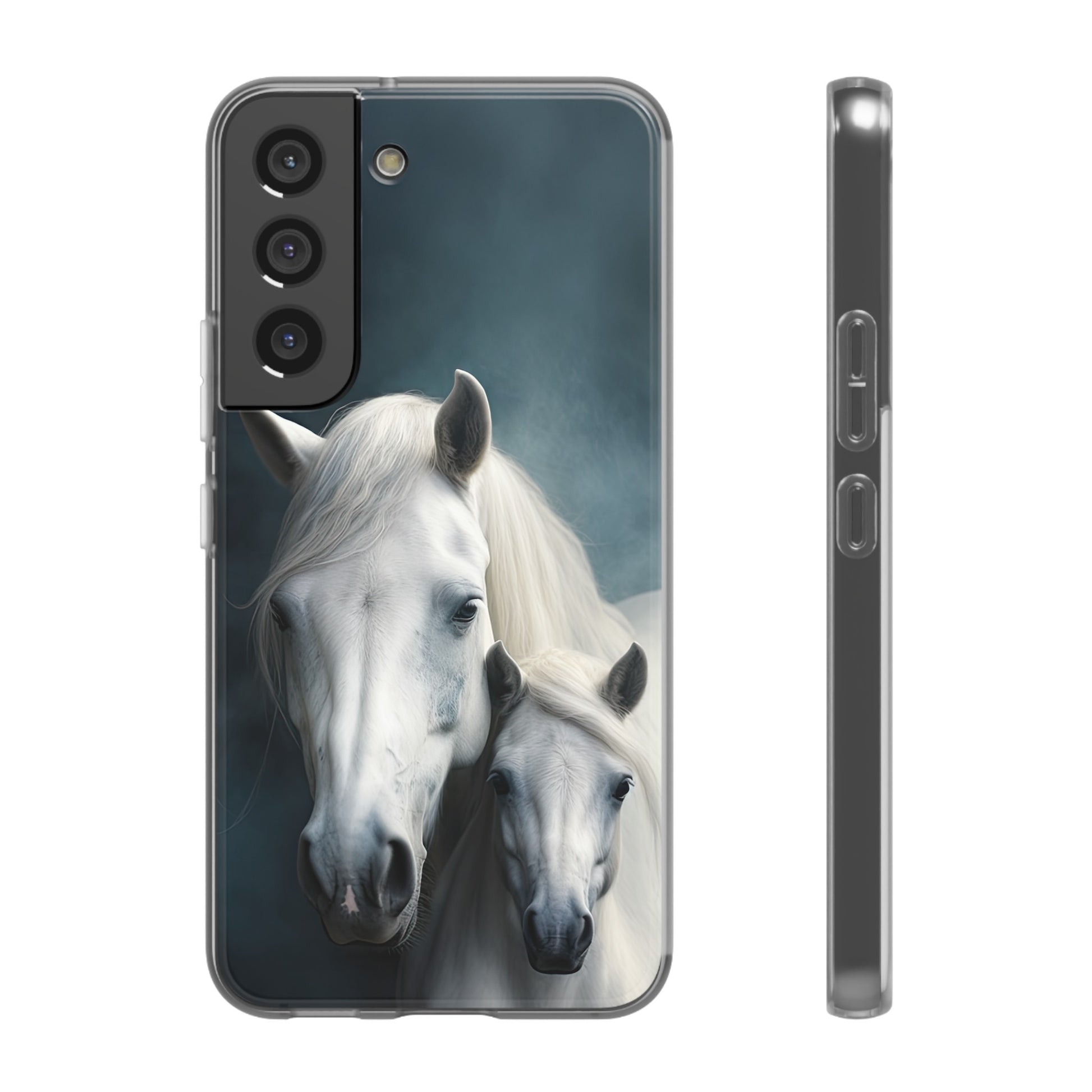 Flexible White Horse Phone Case