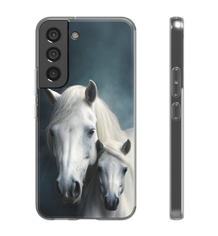 Flexible White Horse Phone Case