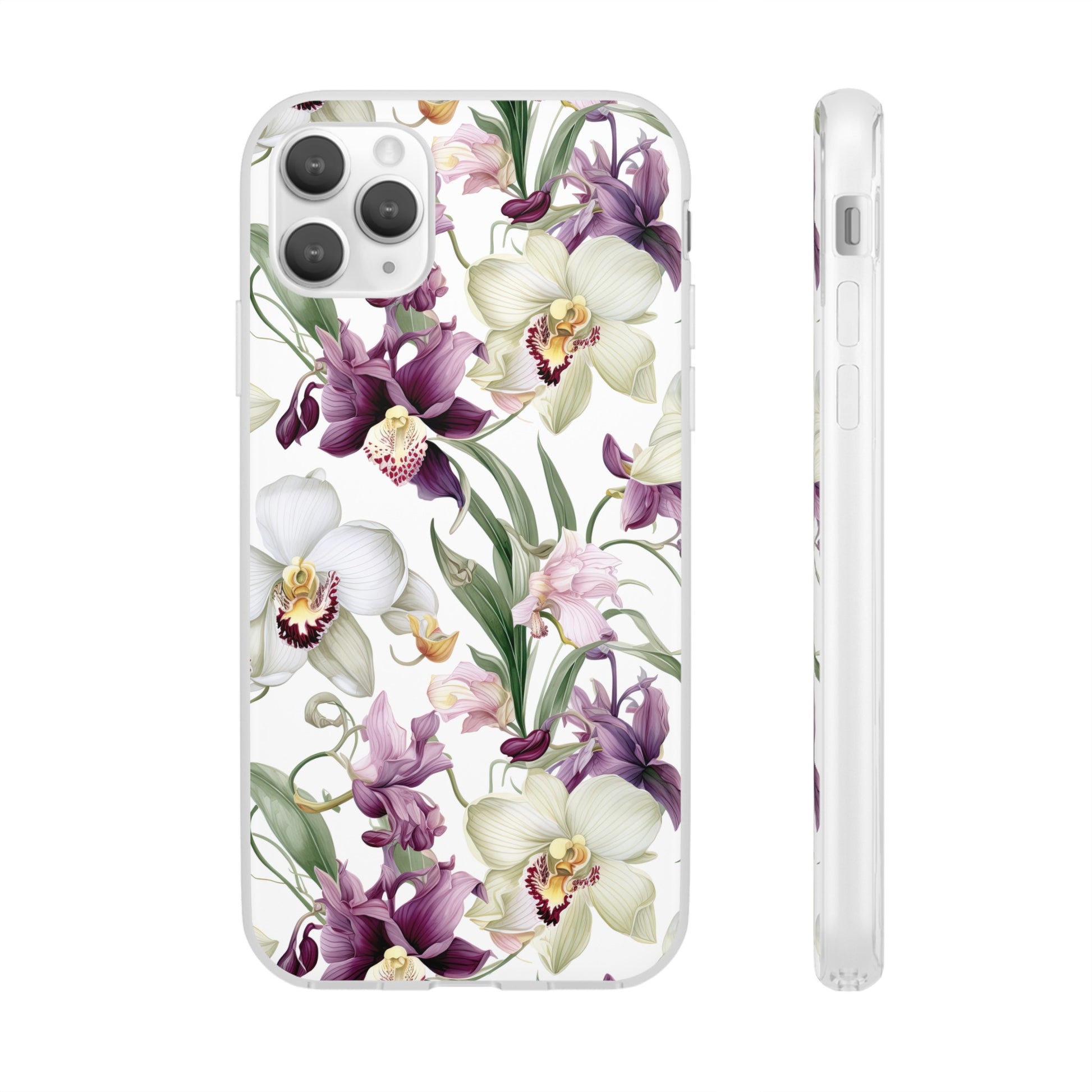 Étui de téléphone flexible orchidée lilas 