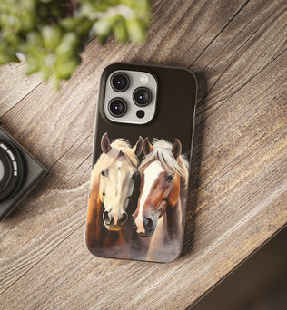 Étui de téléphone flexible pour chevaux « Compagnons fiables »