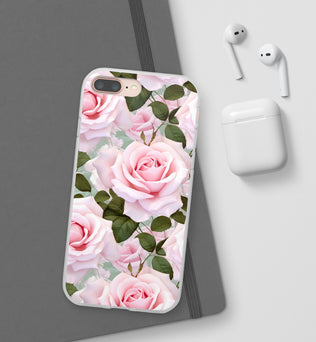 Flexible Pink Rose Phone Case