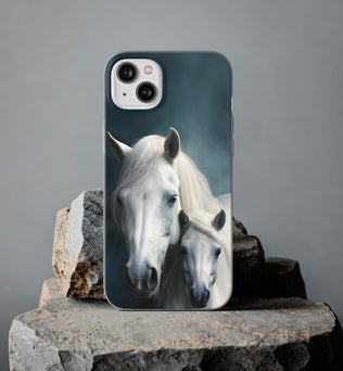 Flexible White Horse Phone Case