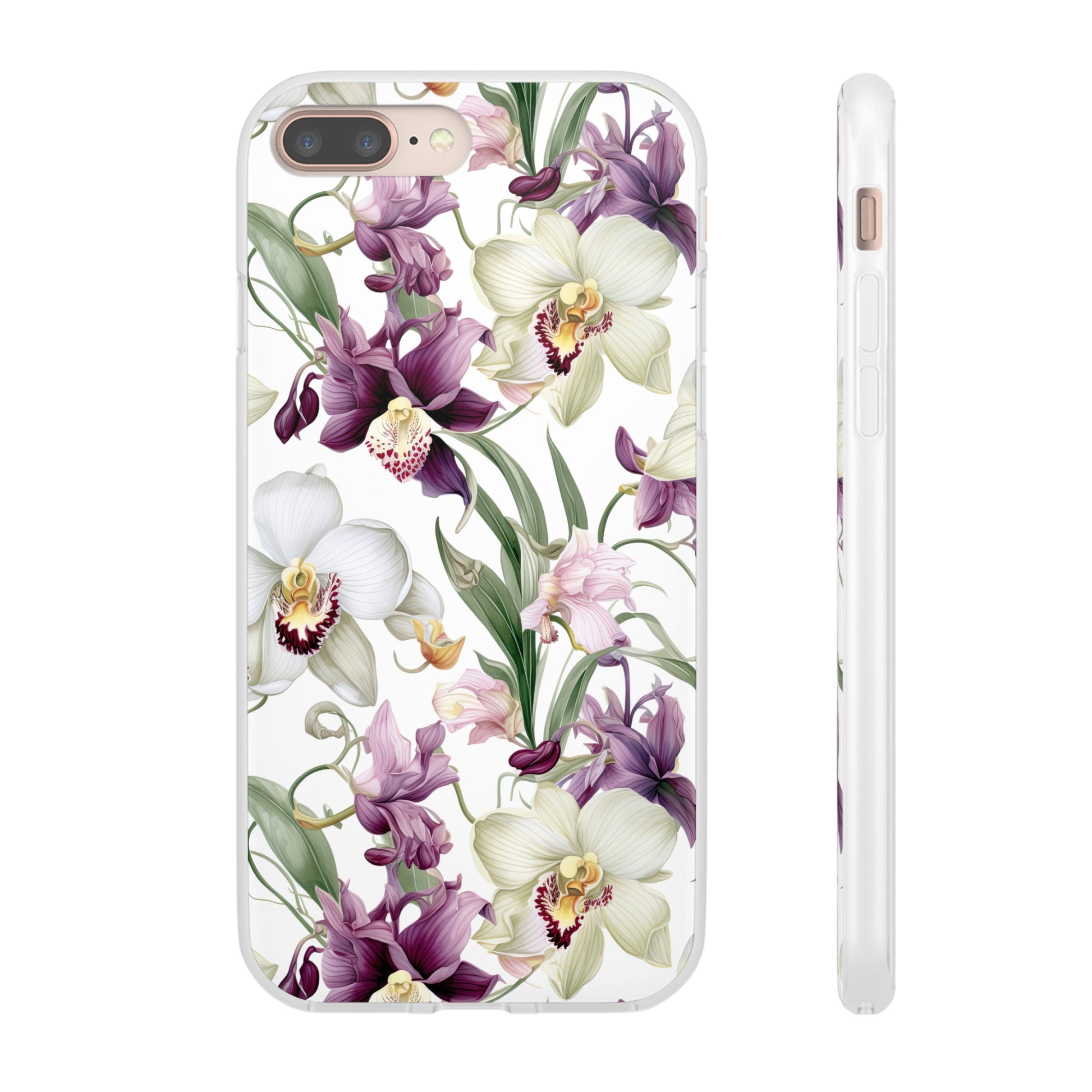 Étui de téléphone flexible orchidée lilas 