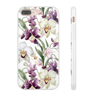 Étui de téléphone flexible orchidée lilas 