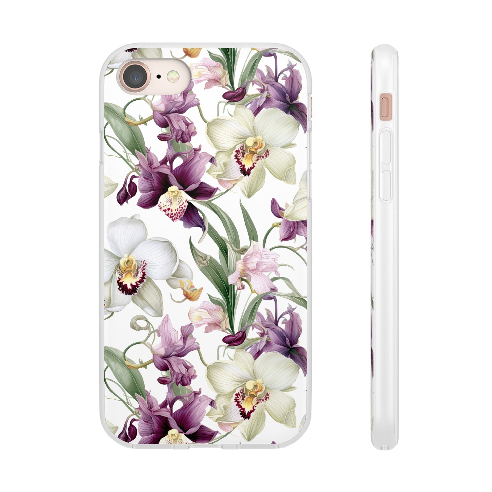 Étui de téléphone flexible orchidée lilas 