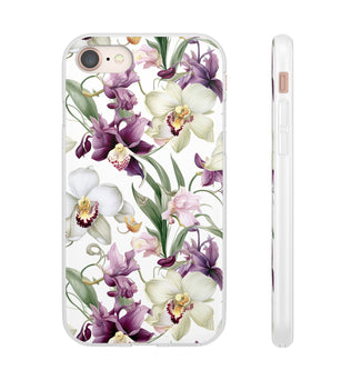 Étui de téléphone flexible orchidée lilas 