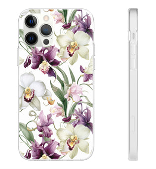 Étui de téléphone flexible orchidée lilas 