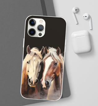 Étui de téléphone flexible pour chevaux « Compagnons fiables »