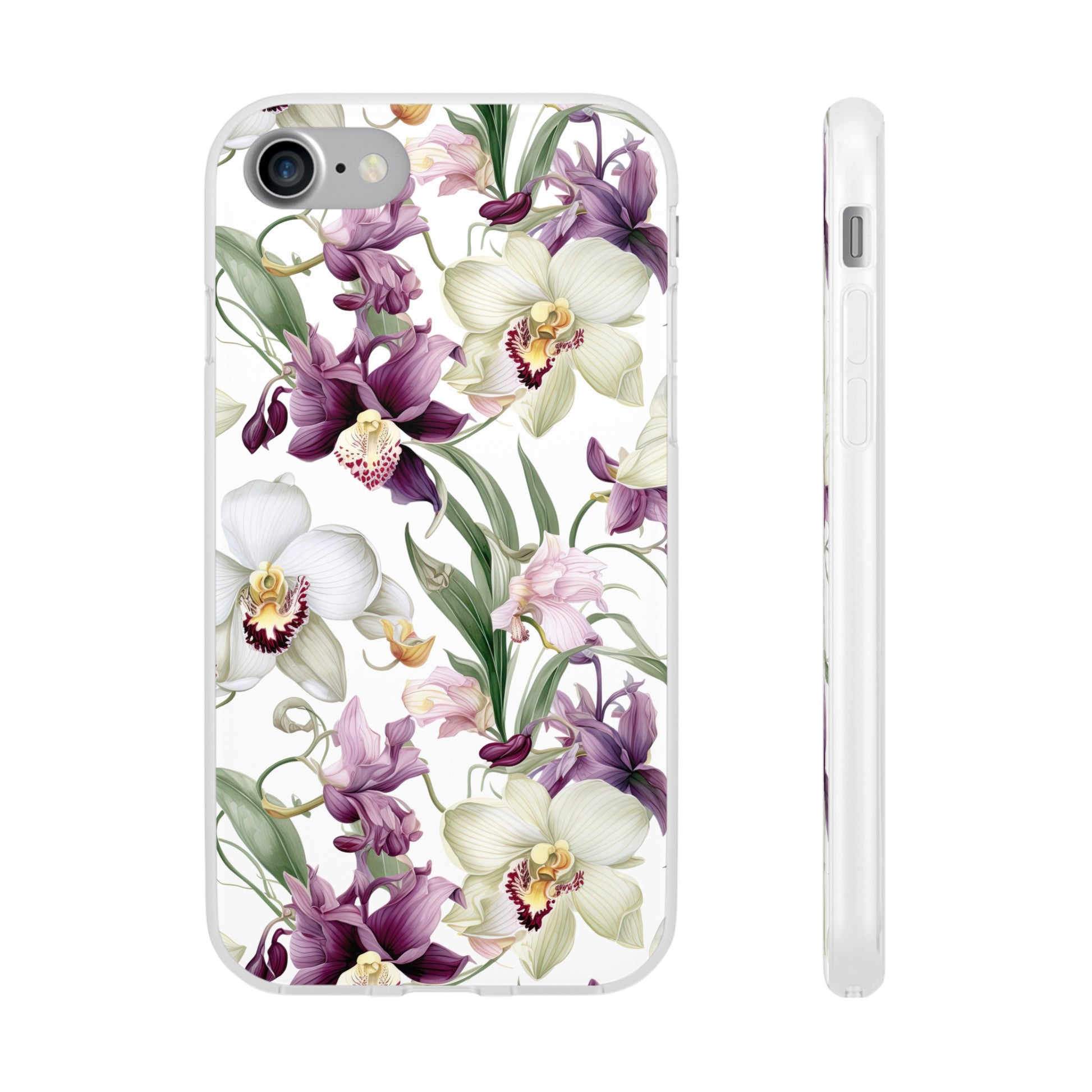 Étui de téléphone flexible orchidée lilas 