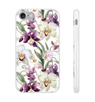 Étui de téléphone flexible orchidée lilas 