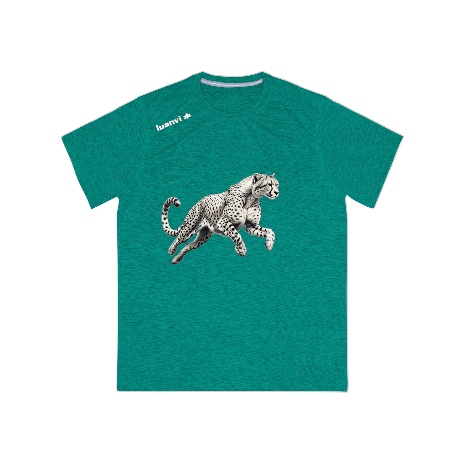 Men's Sports T-shirt with Running Cheetah