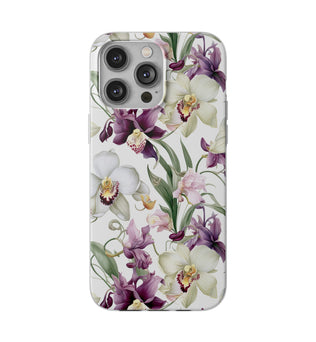 Étui de téléphone flexible orchidée lilas 