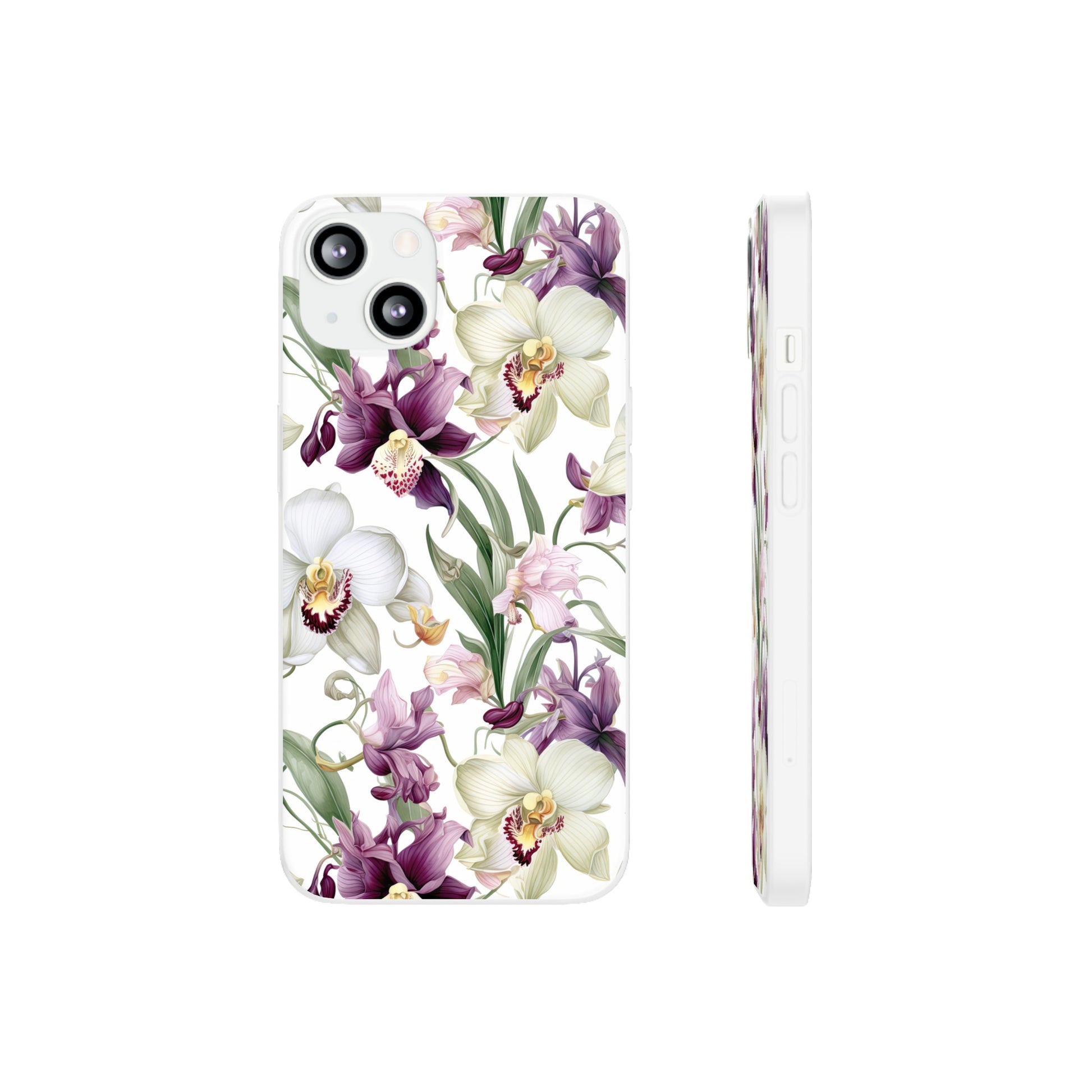 Étui de téléphone flexible orchidée lilas 