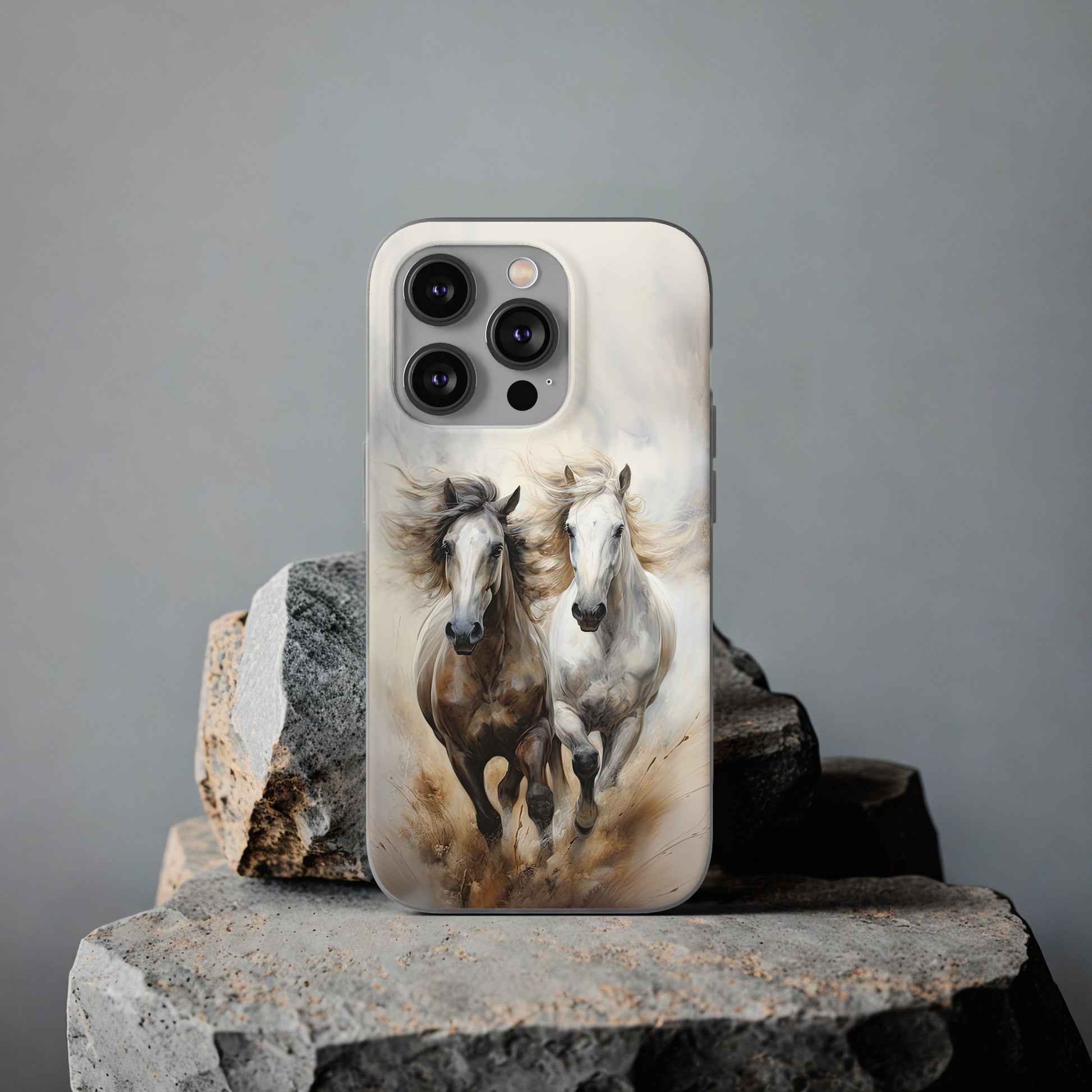 Flexible Horse-Themed Phone Case "Champions Unleashed"