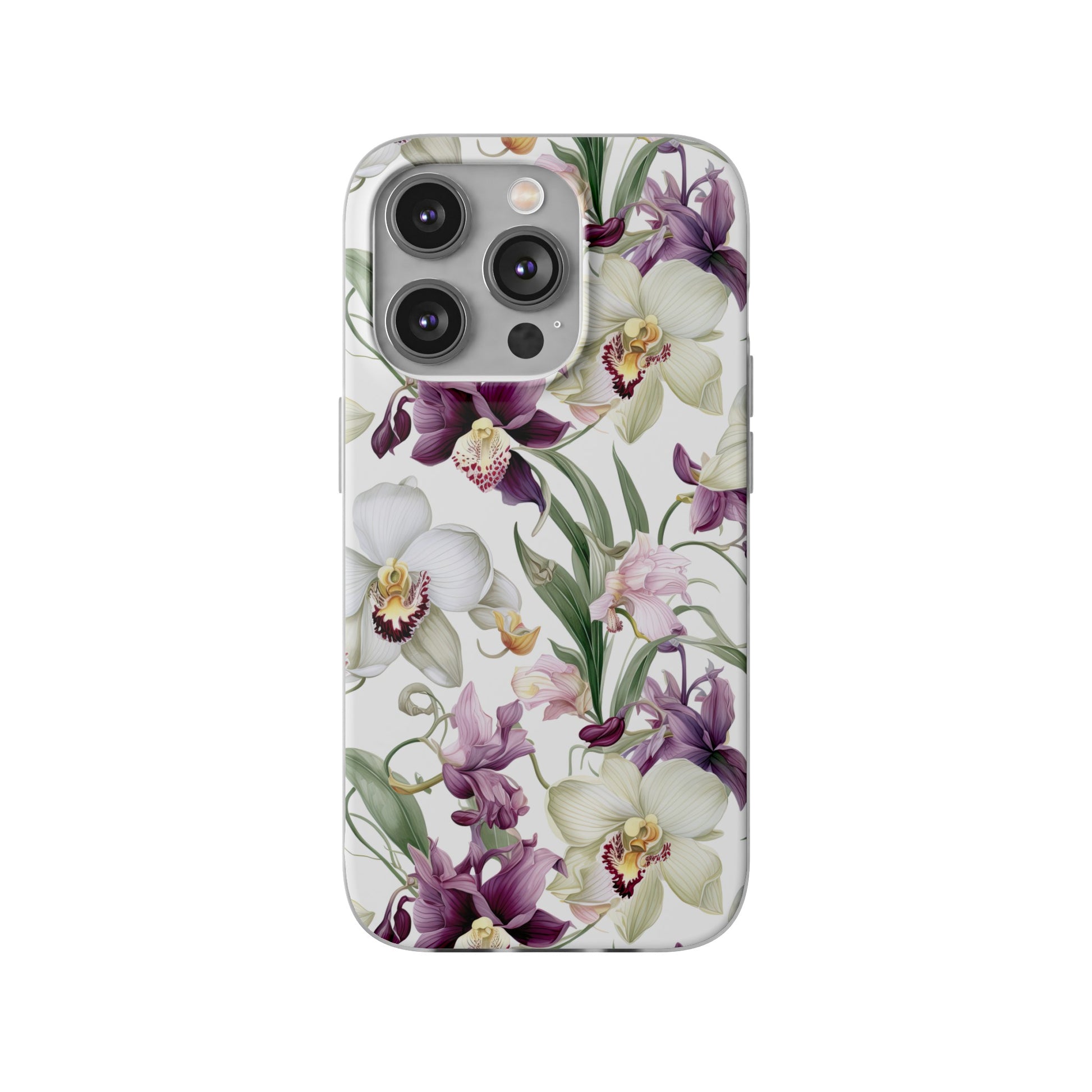 Étui de téléphone flexible orchidée lilas 