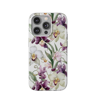 Étui de téléphone flexible orchidée lilas 