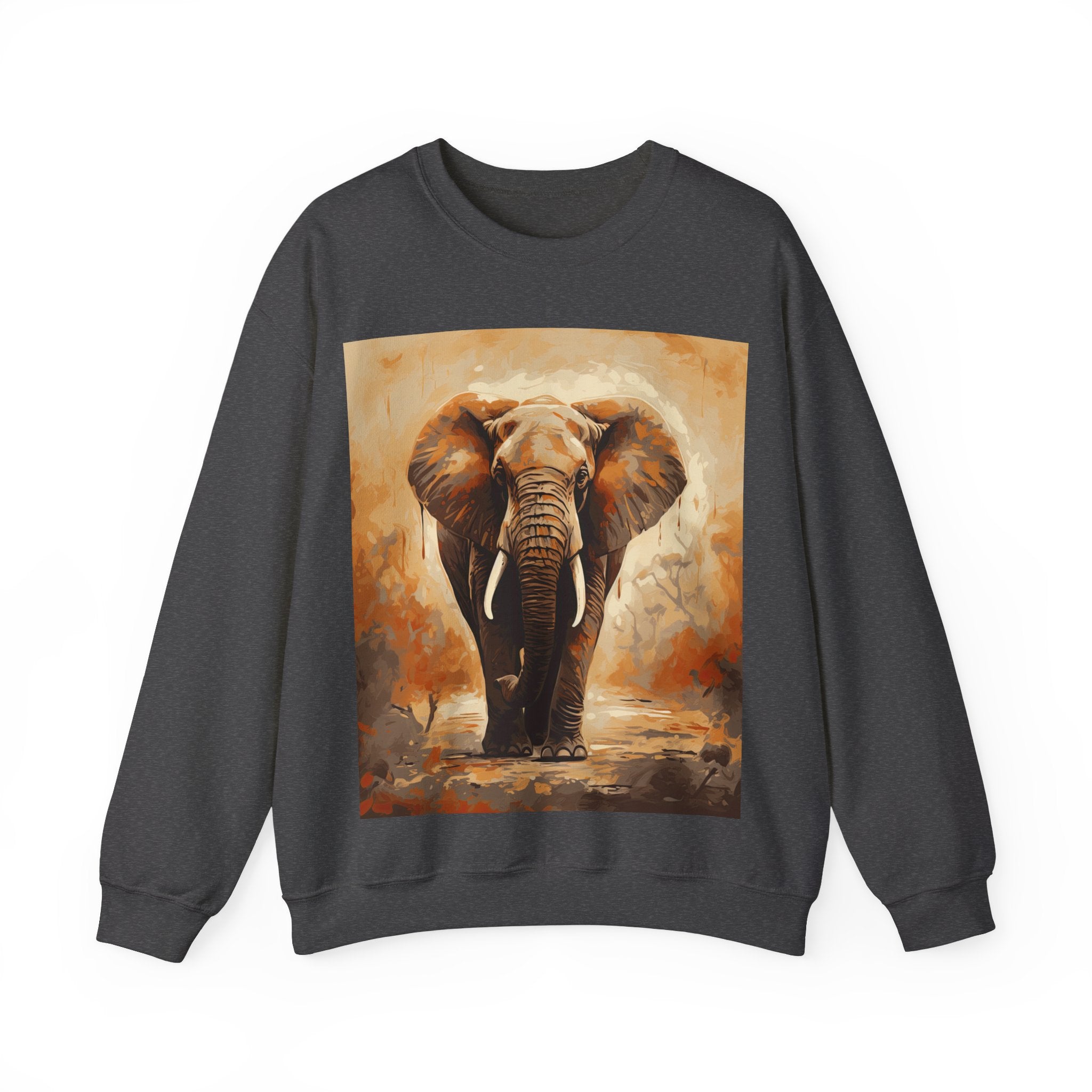 Unisex Sweatshirt with Elephant Print