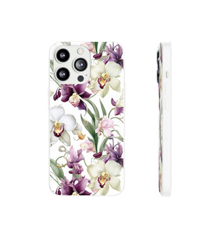 Étui de téléphone flexible orchidée lilas 