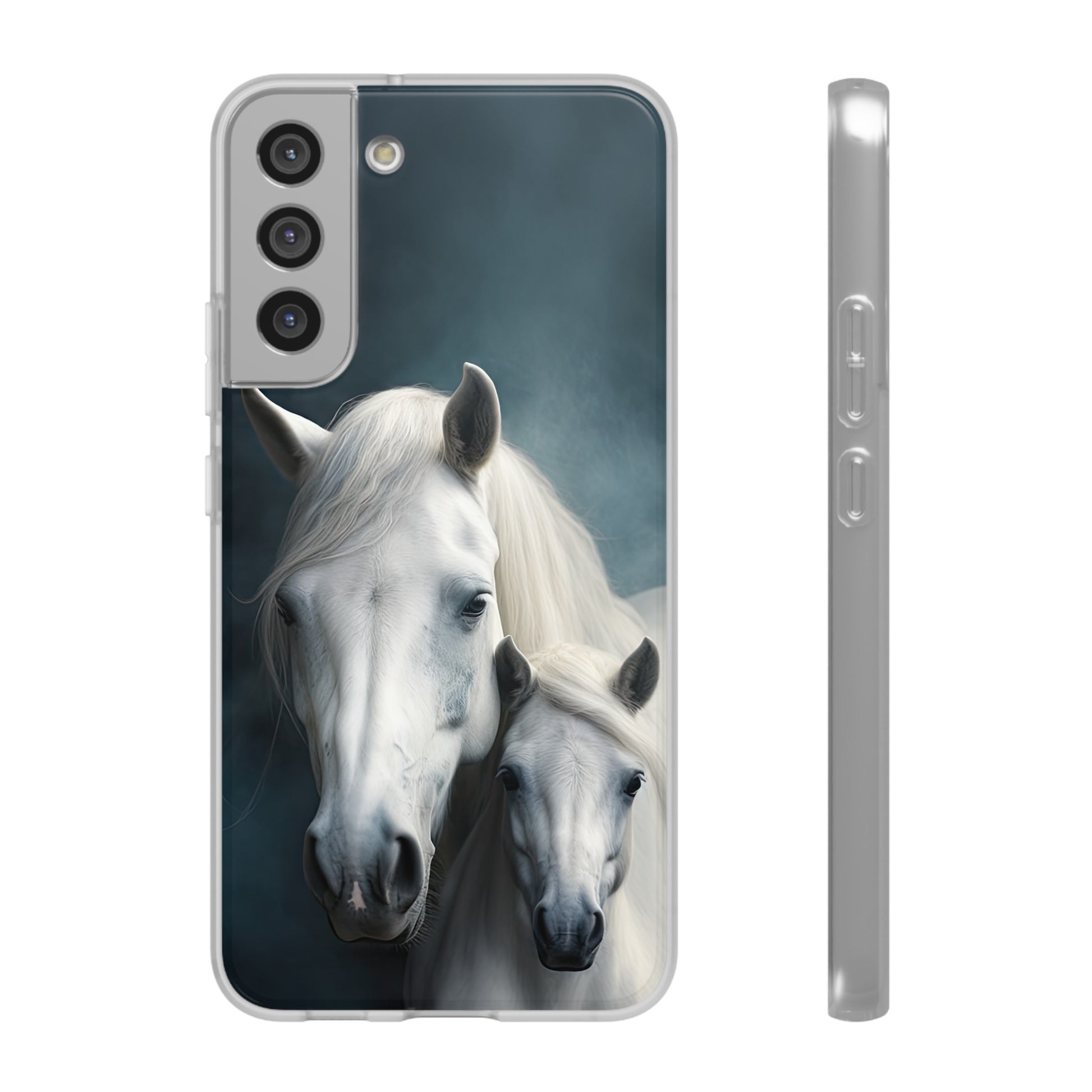 Flexible White Horse Phone Case