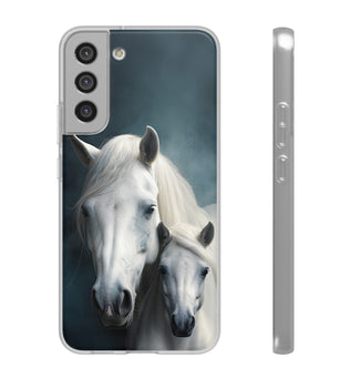 Flexible White Horse Phone Case